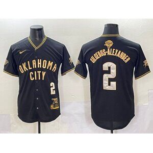 Mens Youths Kids Womens Shai Gilgeous-Alexander 2025 Final Patch Jersey Black St